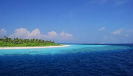 White sandy beach in Lakshadweep
