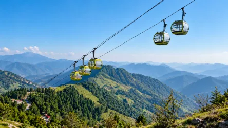 Mussoorie in Uttarakhand featuring green valleys and misty mountains