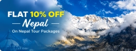 Flat 10% off on Nepal tour packages with NEPAL10 coupon code