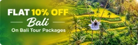 Flat 10% off on Bali tour packages with BALI10 coupon code