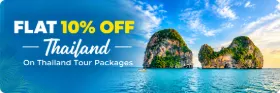 Flat 10% off on Thailand tour packages with THAILAND10 coupon code